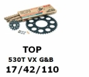 Kettenkit "TOP" 530 VX G&B  Suzuki GSX-R 1000 K1-K6  (Teilung und Übersetzung wie original)