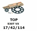 Kettenkit "TOP" 530 VX  Suzuki GSX-R 1000 K9- (Teilung und Übersetzung wie original)