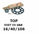 Kettenkit "TOP" 530 VX G&B  Honda VTR 1000...