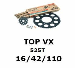 Kettenkit "TOP" 525 VX  Aprilia Tuono V4 R 11- (Teilung und Übersetzung wie original)