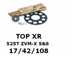 Kettenkit "TOPXR" 525 ZVM-X S&S  Aprilia RSV 1000 Tuono 02-05  (Teilung und Übersetzung wie original)