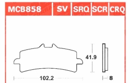 Sintermetallbremsbelag MCB 858 SV  (mit ABE)