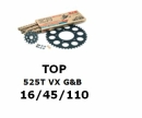 Kettenkit "TOP" 525 VX G&B  Yamaha MT-09...