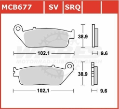 Sintermetallbremsbelag vorne MCB 677 SV  Honda CBR500 R 13- / CBR650F 14-  (mit ABE)