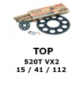 Kettenkit "TOP" 520 VX2 Honda CBR 500 R 13-  (Teilung und Übersetzung wie original)