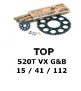 Kettenkit "TOP" 520 VX2 G&B  Honda CBR 500 R 13- (Teilung und Übersetzung wie original)