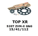 Kettenkit "TOPXR" 520 ZVM-X G&G Honda CBR 500 R 13-  (Teilung und Übersetzung wie original)