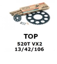 Kettenkit "TOP" 520 VX2  Kawasaki Z 300 15- (Teilung und Übersetzung wie original)