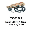 Kettenkit "TOPXR" 520 ZVM-X G&G Kawasaki Z 300 15- (Teilung und Übersetzung wie original)