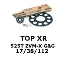 Kettenkit "TOPXR" 525 ZVM-X G&G KTM Super Duke 1290 R 14-  (Teilung und Übersetzung wie original)