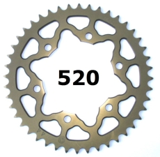 sitta Alu Kettenrad 520T Yamaha / Suzuki / Kawasaki hart anodisiert 48
