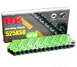 RK XSO X-Ring Kette 525er Teilung grün (offen mit Hohlnietschloss)