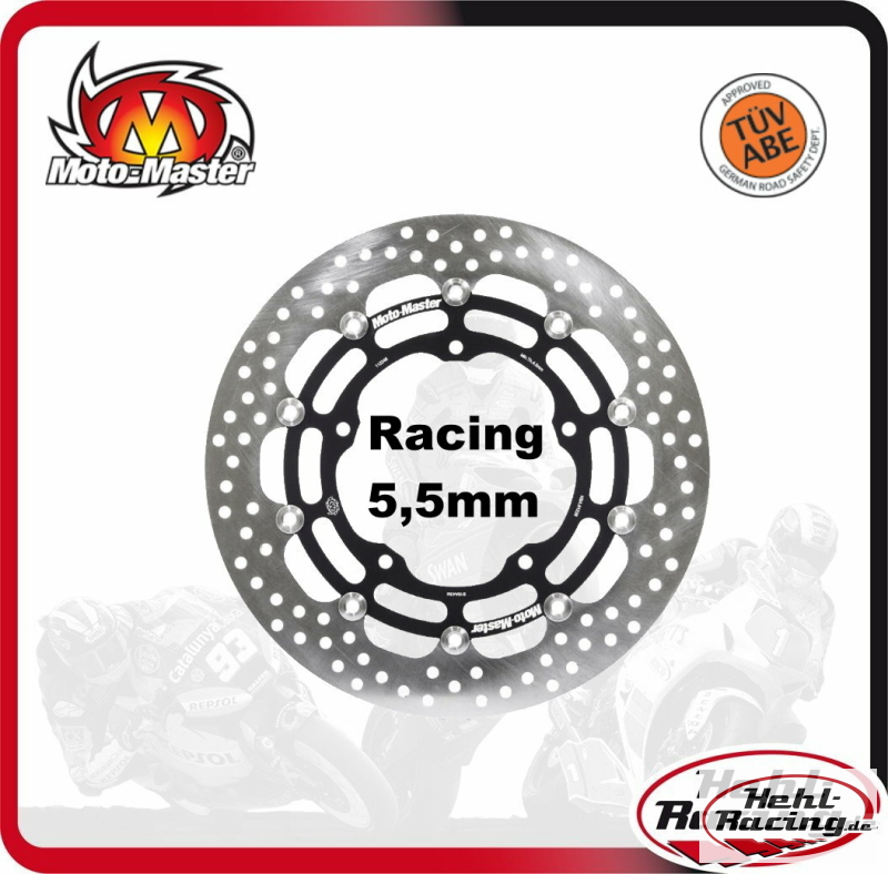 Motomaster Halo Racing Bremsscheibe 5,5mm Yamaha R1 / R1M 2015- / R6 ...